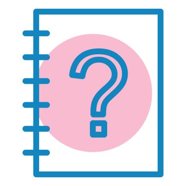 Soru işareti düz simgesi, vektör illüstrasyonu