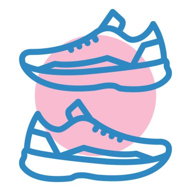 Sneaker. Web simgesi vektör illüstrasyonu