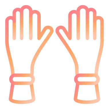 Mutfak Eldivenleri modern ikon vektör resimlemesi 