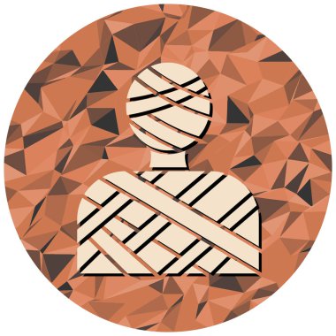 Çemberdeki bir adamın vektör çizimi.