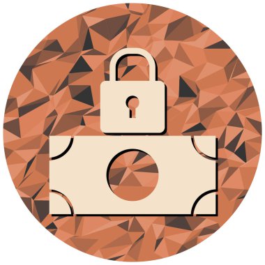 Bir kilit simgesinin vektör illüstrasyonu