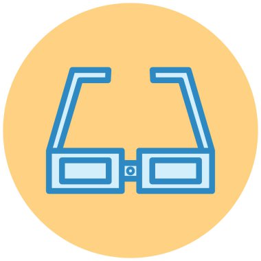 Gözlük. Web simgesi basit illüstrasyon