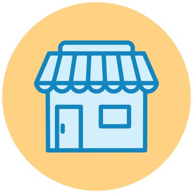 Dükkan. Web simgesi basit illüstrasyon