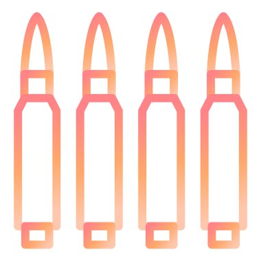 Mermi simgesini beyaz arkaplanda izole et