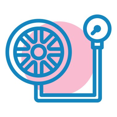 Araba tamir ikonu vektörü. İnce çizgi işareti. izole edilmiş sınır sembolü çizimi