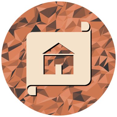 Moda Biçimli Ev Simgesi İzole Arkaplan