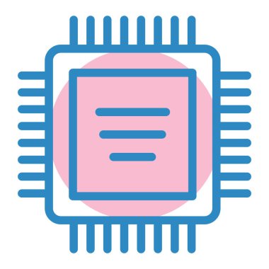 İşlemci. Web simgesi basit illüstrasyon