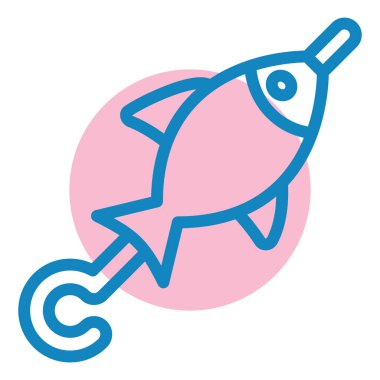 Balık. Web simgesi basit illüstrasyon