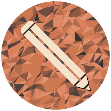 Kalem simgesi. Web için kalem vektör sembolünün düz çizimi