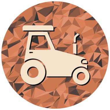 Araba ikonu. Web için yol vektör simgelerinin düz çizimi