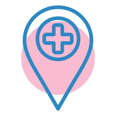 Hastane rozeti. Basit resimleme