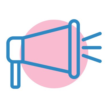 Megafon. Web simgesi basit illüstrasyon