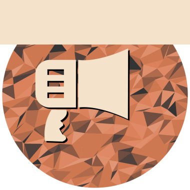 Megafon. Web simgesi vektör illüstrasyonu