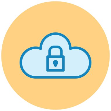 Bulut Güvenliği. Basit illüstrasyon