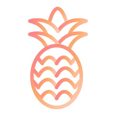 Ananas. Web simgesi basit illüstrasyon 