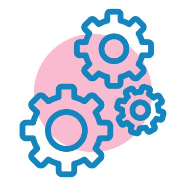 dişli simgesi vektör illüstrasyonu