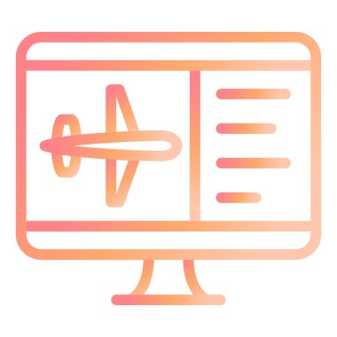  Uçuş Bilgileri modern simge vektör çizimi 