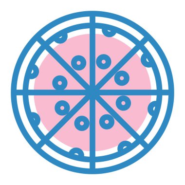 pizza. Web simgesi basit illüstrasyon