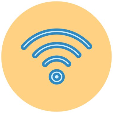 Kablosuz. Web simgesi basit illüstrasyon