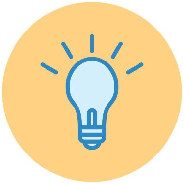 Ampul. Web simgesi basit illüstrasyon