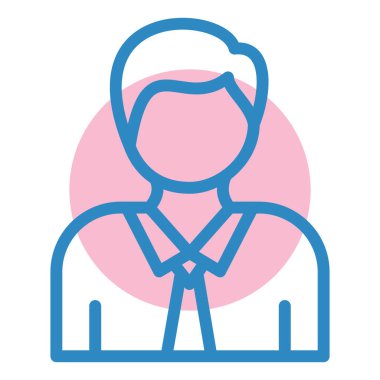 Kadın. Web simgesi basit illüstrasyon