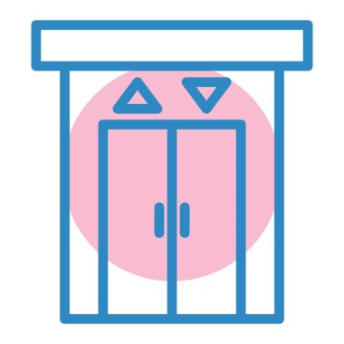 Otelde. Web simgesi basit illüstrasyon