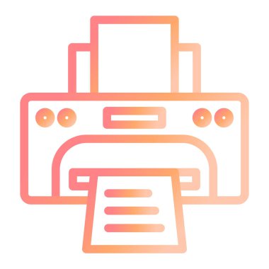 Yazıcı. Web simgesi basit illüstrasyon 