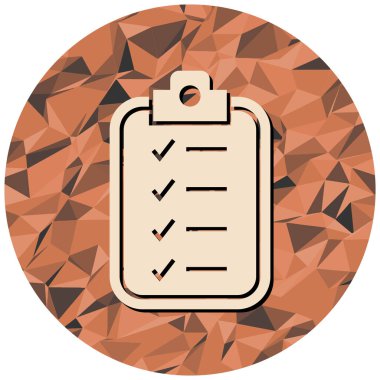 Kontrol listesi simgesi, vektör illüstrasyonu