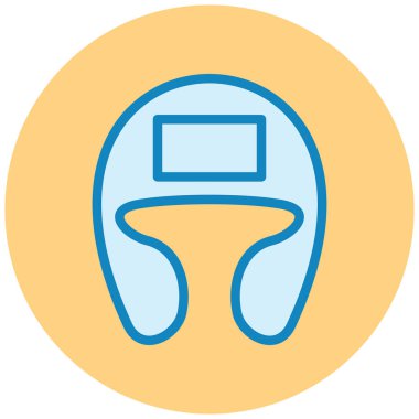 Kask simgesi, vektör illüstrasyonu basit tasarım