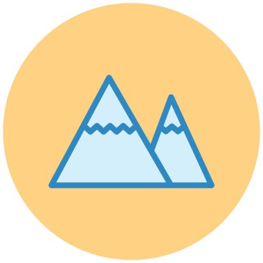 Dağlar. Web simgesi basit illüstrasyon