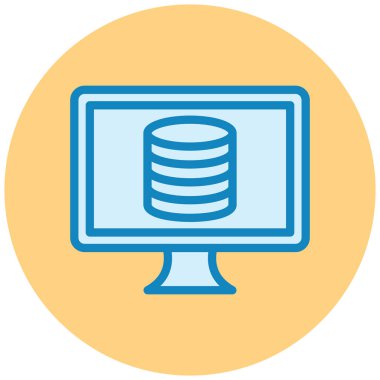 veritabanı. Web simgesi basit illüstrasyon