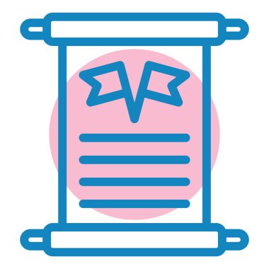 Bir belge simgesinin vektör illüstrasyonu