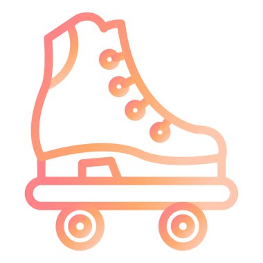 Paten kayıyoruz. Web simgesi illüstrasyonu