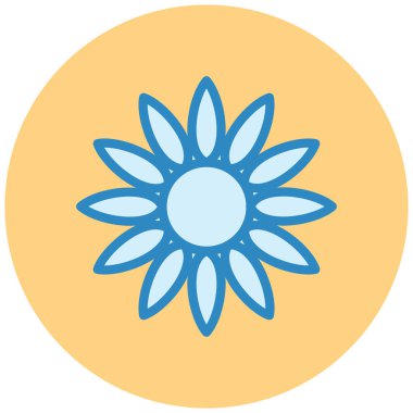 Çiçek. Web simgesi basit illüstrasyon