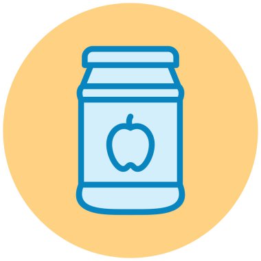 Jöle kavanozu. Web simgesi basit illüstrasyon