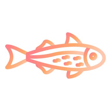 Somon balığı. Web simgesi basit illüstrasyon 