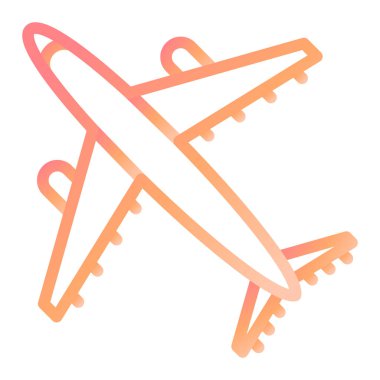 Uçakla. Web simgesi basit illüstrasyon 