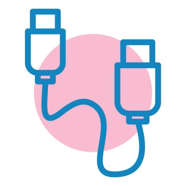 USB Tak vektör satırı simgesi