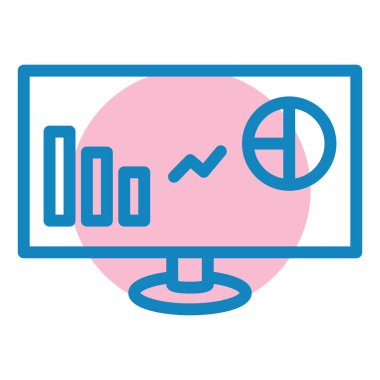İş grafiği Web simgesi basit illüstrasyon