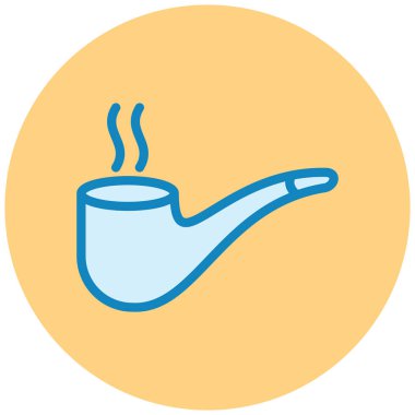 Sigara piposu. Basit illüstrasyon