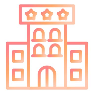 Otel modern simge vektör illüstrasyonu 