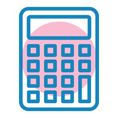 Hesap makinesi. Web simgesi basit illüstrasyon