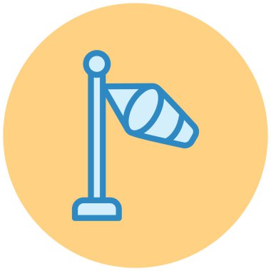 Bayrağın basit düz simgesinin vektör çizimi