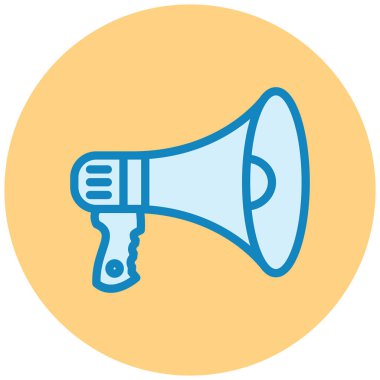 Megafon. Web simgesi basit illüstrasyon