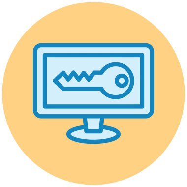 Bilgisayar. Web simgesi basit illüstrasyon