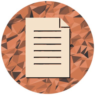 Belge. Web simgesi basit tasarım