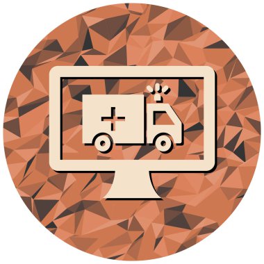 ambulans simgesi vektör illüstrasyonu