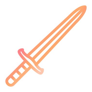 Kılıç. Web simgesi basit illüstrasyon