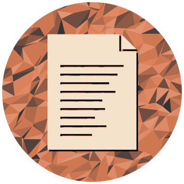 belge simgesi, vektör çizimi