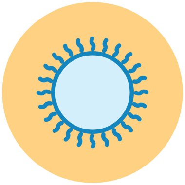 Güneş. Web simgesi basit illüstrasyon